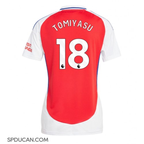 Zenski Nogometni Dres Arsenal Takehiro Tomiyasu #18 Domaci 2024-25 Kratak Rukav